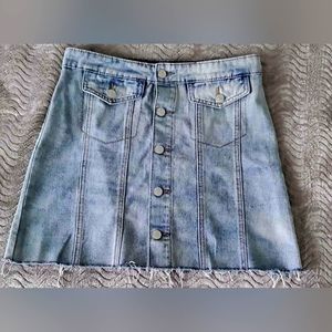 Denim mini skirt